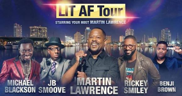 LIT AF Tour: Martin Lawrence, DeRay Davis & Rickey Smiley at Little Caesars Arena
