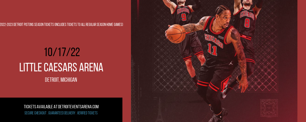 2022-2023 Detroit Pistons Season Tickets (Includes Tickets To All Regular Season Home Games) at Little Caesars Arena tickets 2022-2023 Detroit Pistons Season Tickets (Includes Tickets To All Regular Season Home Games) at Little Caesars Arena