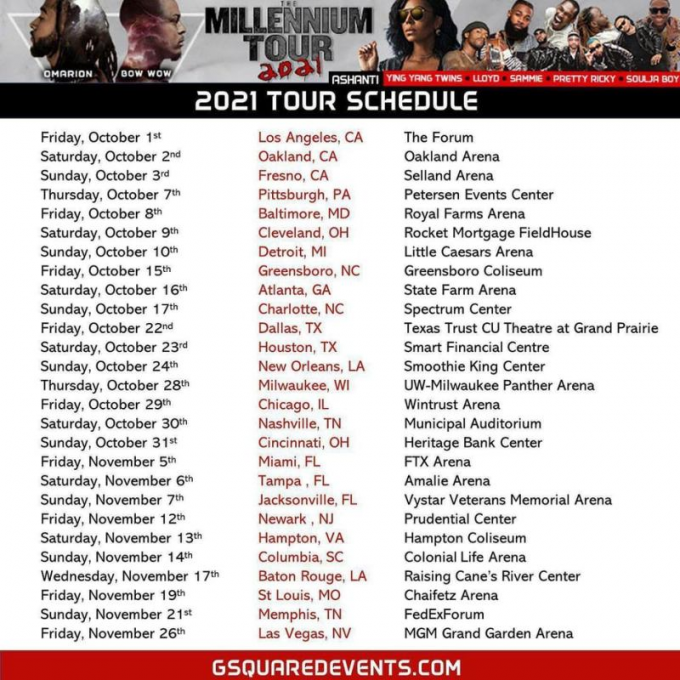 The Millennium Tour: Bow Wow, Mario, Keri Hilson, Lloyd & Bobby V. at Little Caesars Arena