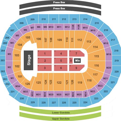 little ceasers arena seating chart