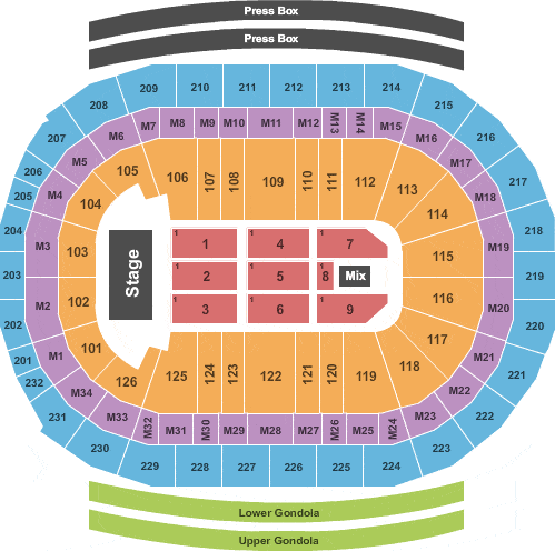 Michigan Seating Chart